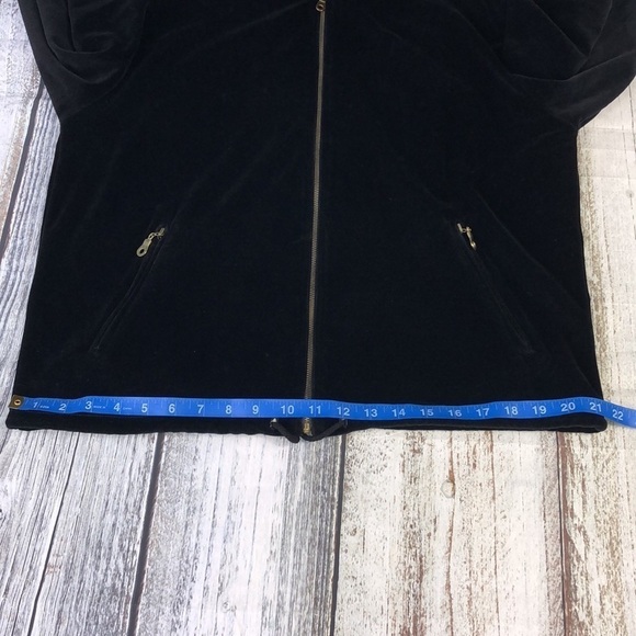 JASON MAXWELL Black Velour Fleece Women Size M - Picture 11 of 11